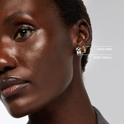 Eden Silver Pave Hoop Earrings