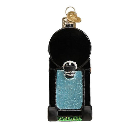 Old World Christmas BBQ Smoker glass ornament 