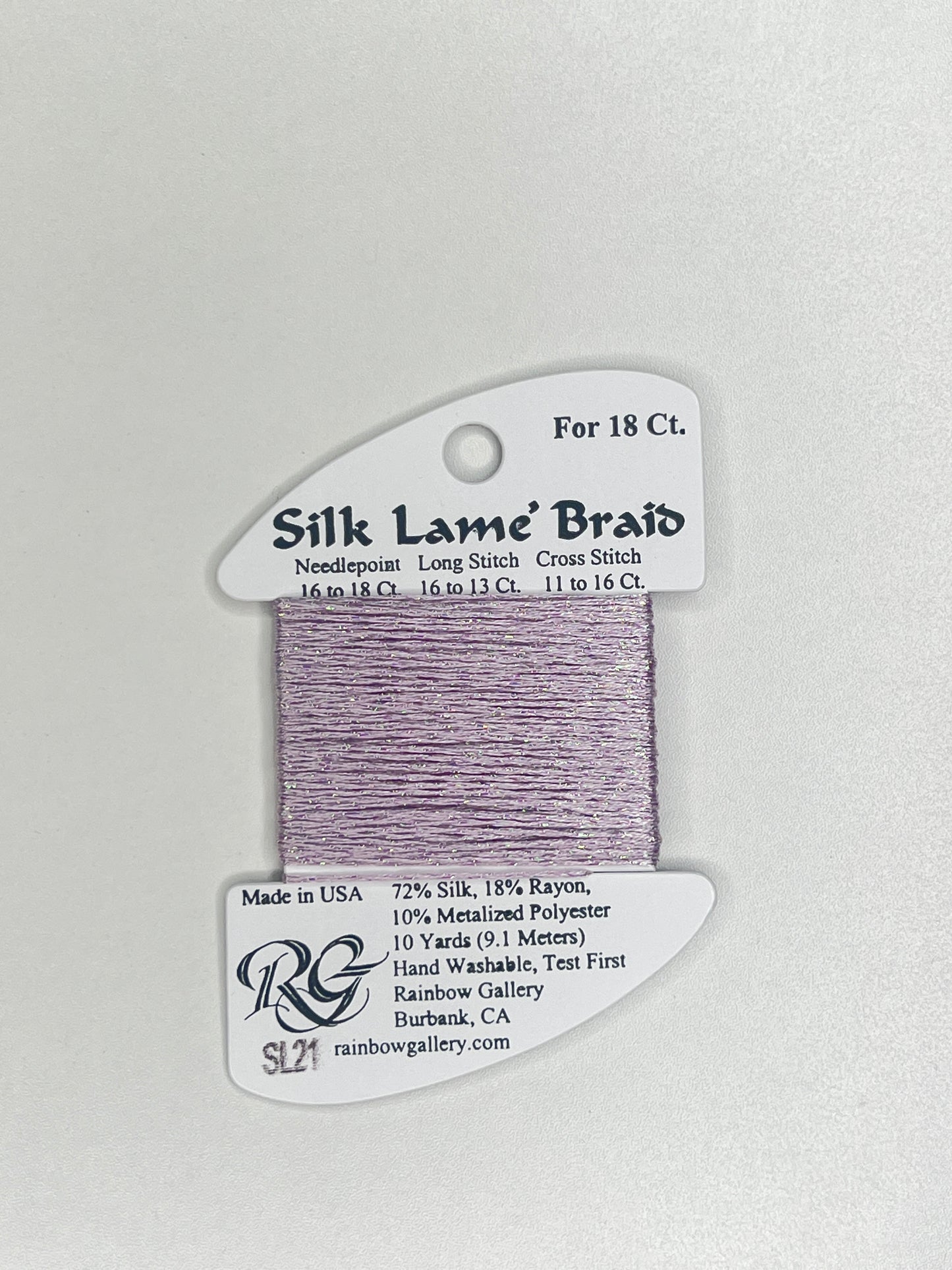 Silk Lamé Braid Card
