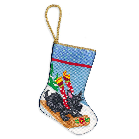 Sledding Scottie Bauble Stocking