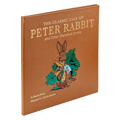The Classic Tale of Peter Rabbit - Tan Leather Book