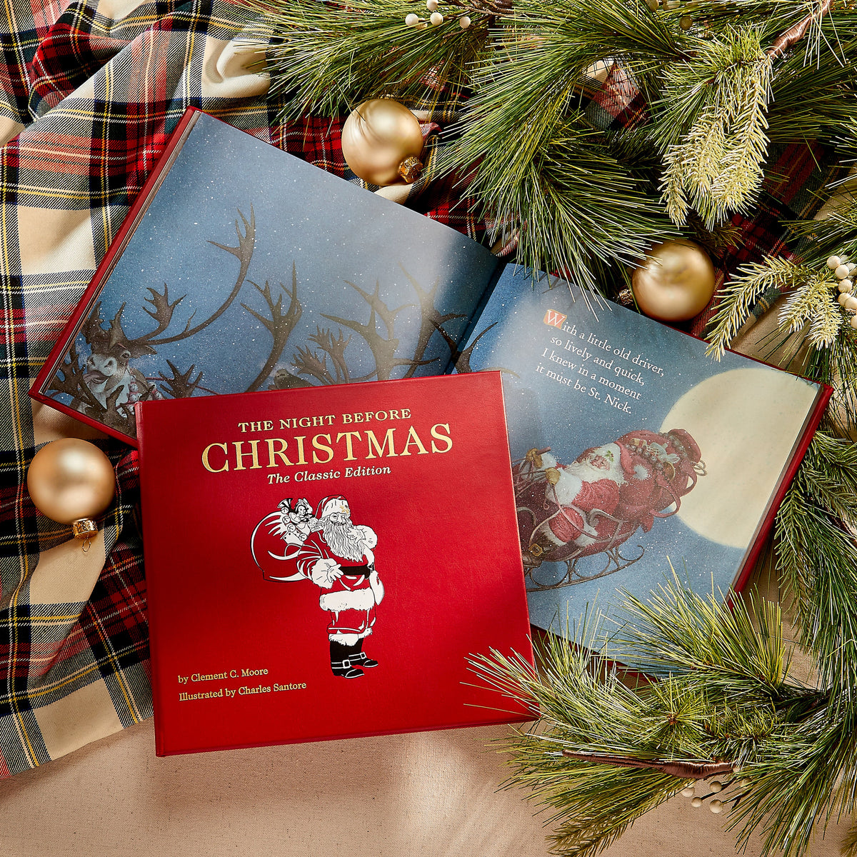 The Night Before Christmas-Red Leather