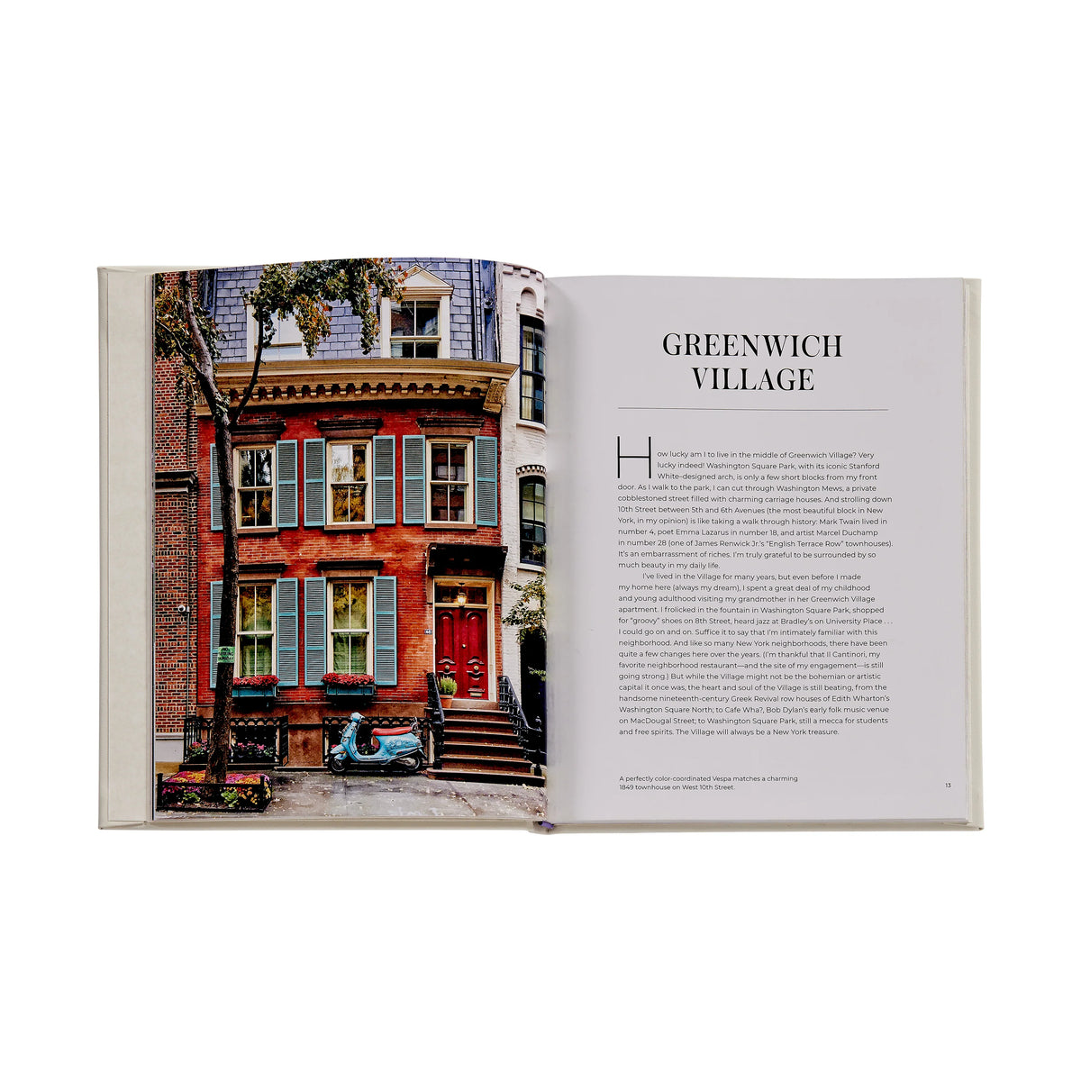Walk with Me in New York - White Leather Bound Book