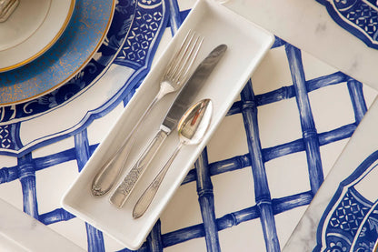 Hester & Cook Blue Lattice Paper Placemats 