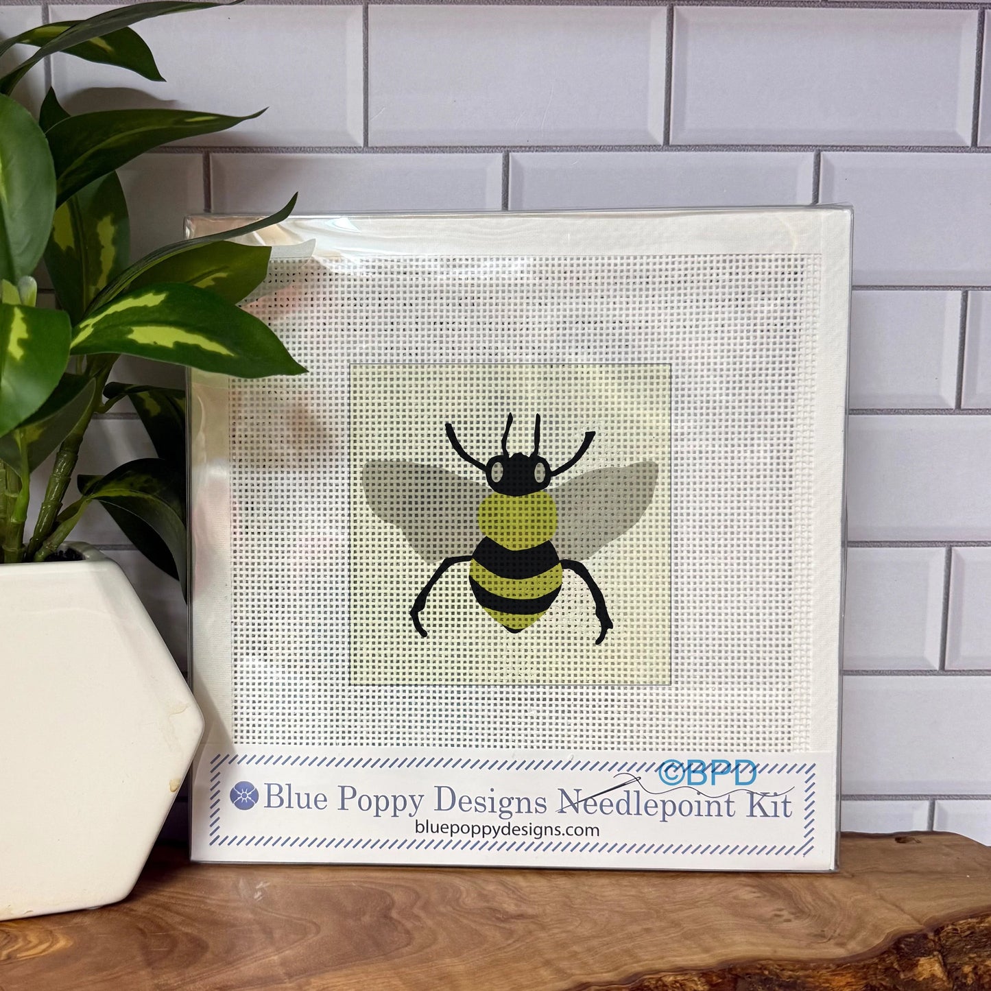 Blue Poppy Needlepoint Kit