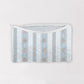 Bella Stripe Blue Quilted Makeup Bag