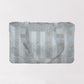 Bella Stripe Blue Quilted Tote Bag