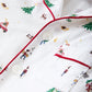 Children's Twill Pajama Set in Holiday Town