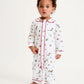Twill Cambridge Romper in Holiday Town