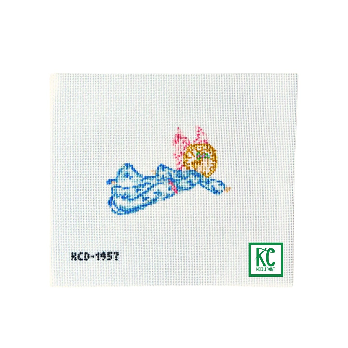 blue angel needlepoint design