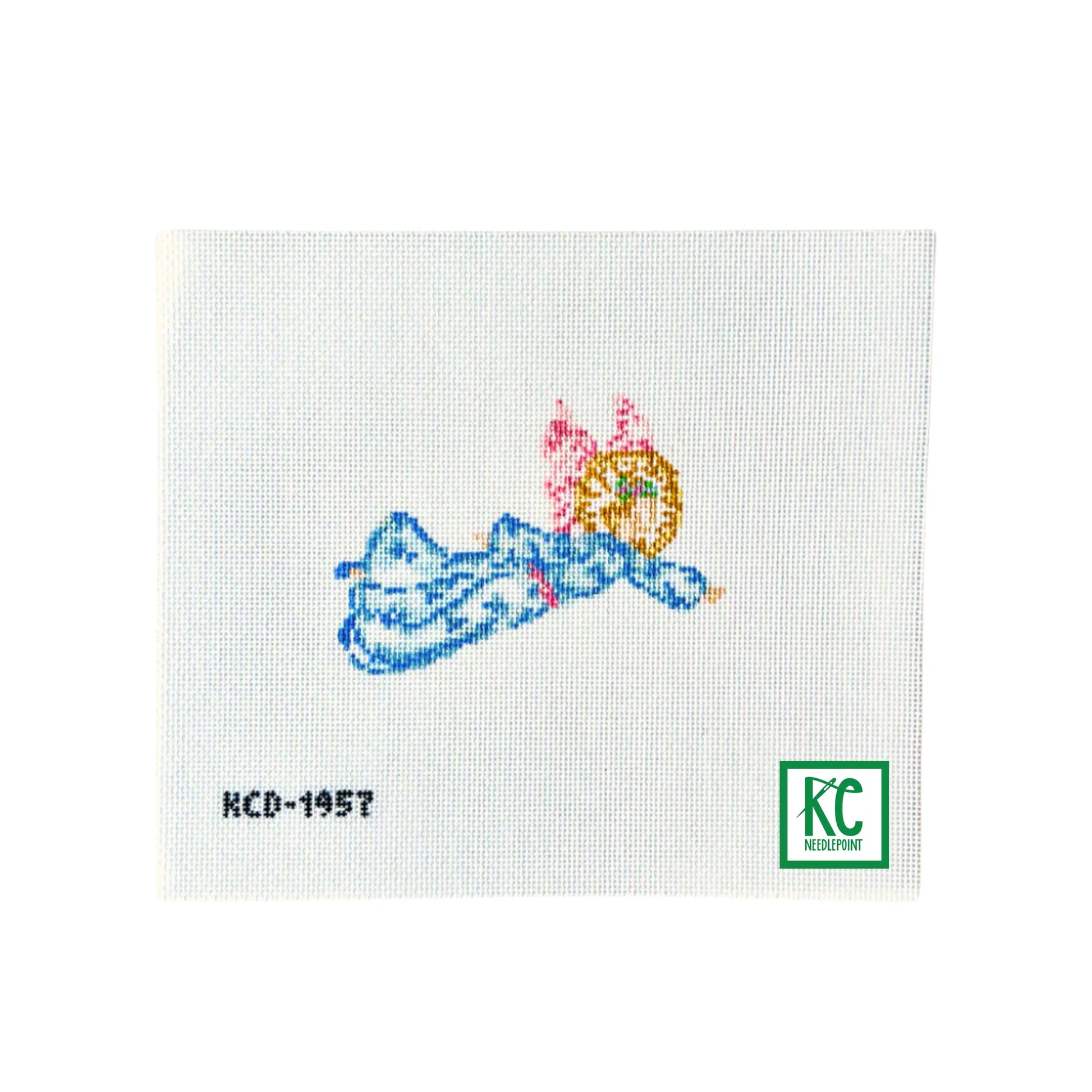 blue angel needlepoint design