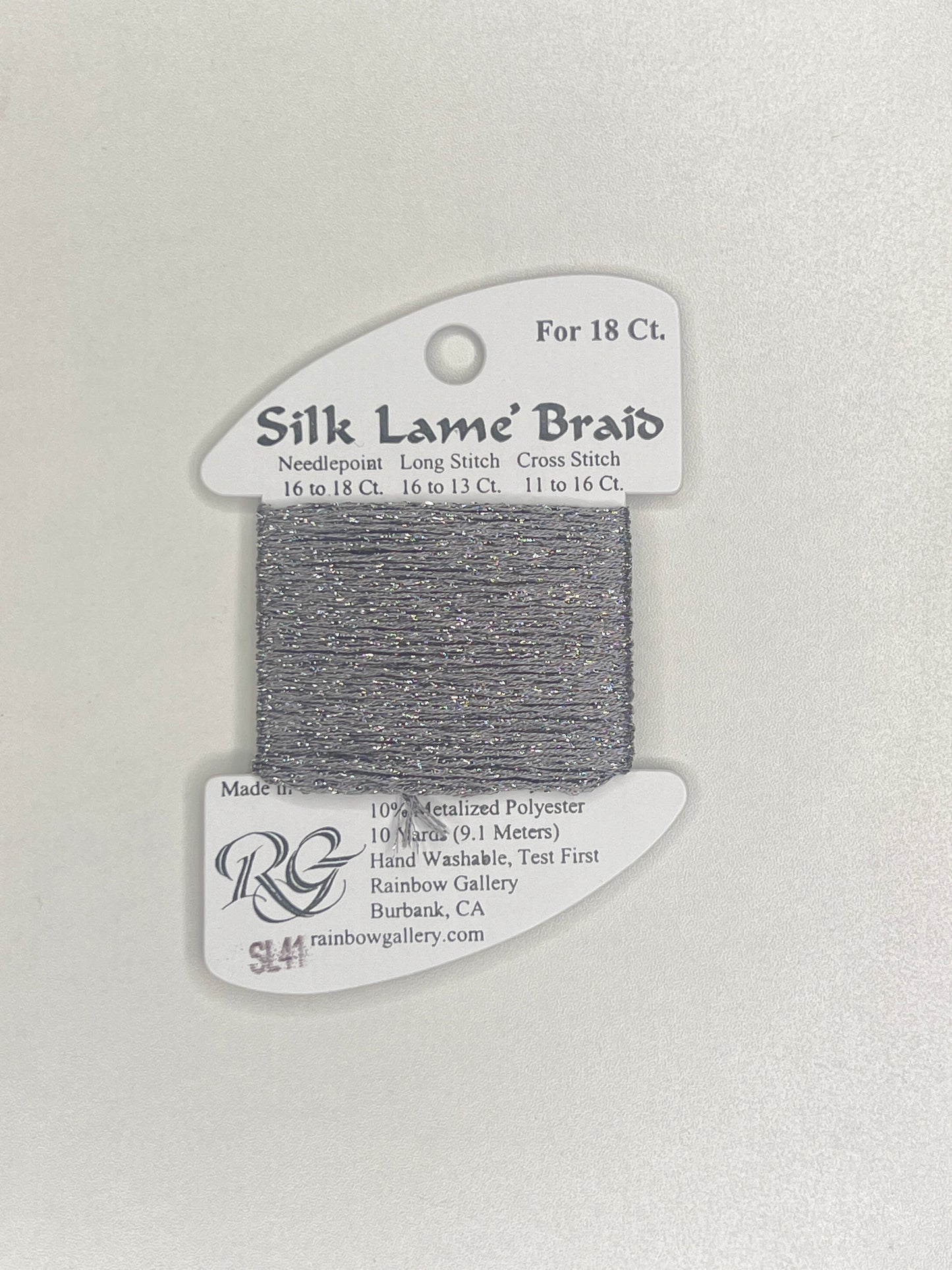 Silk Lamé Braid Card