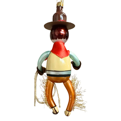 Soffieria De Carlini Sheriff Italian glass Christmas ornament 