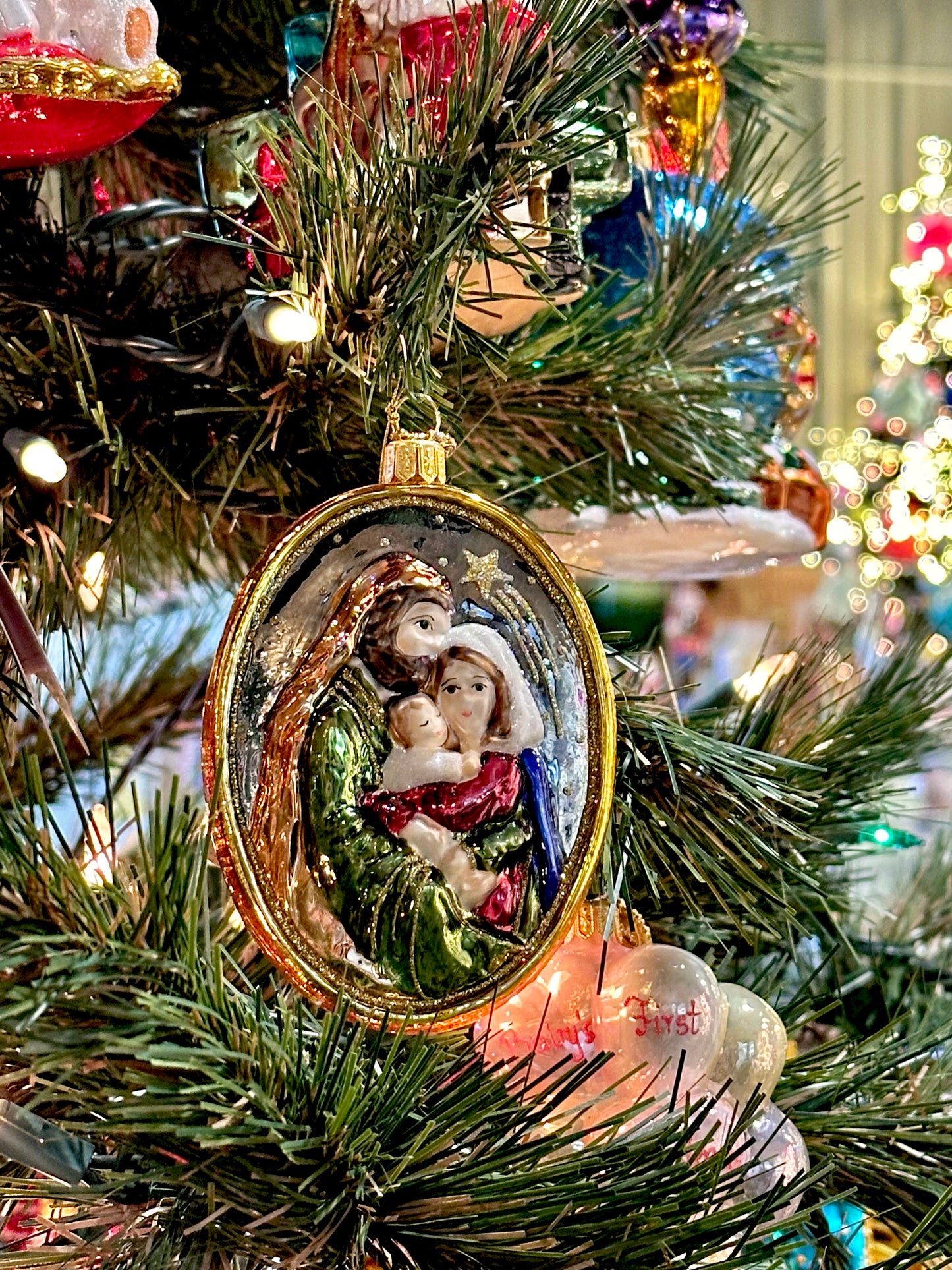 Holy Family Medallion Ornament