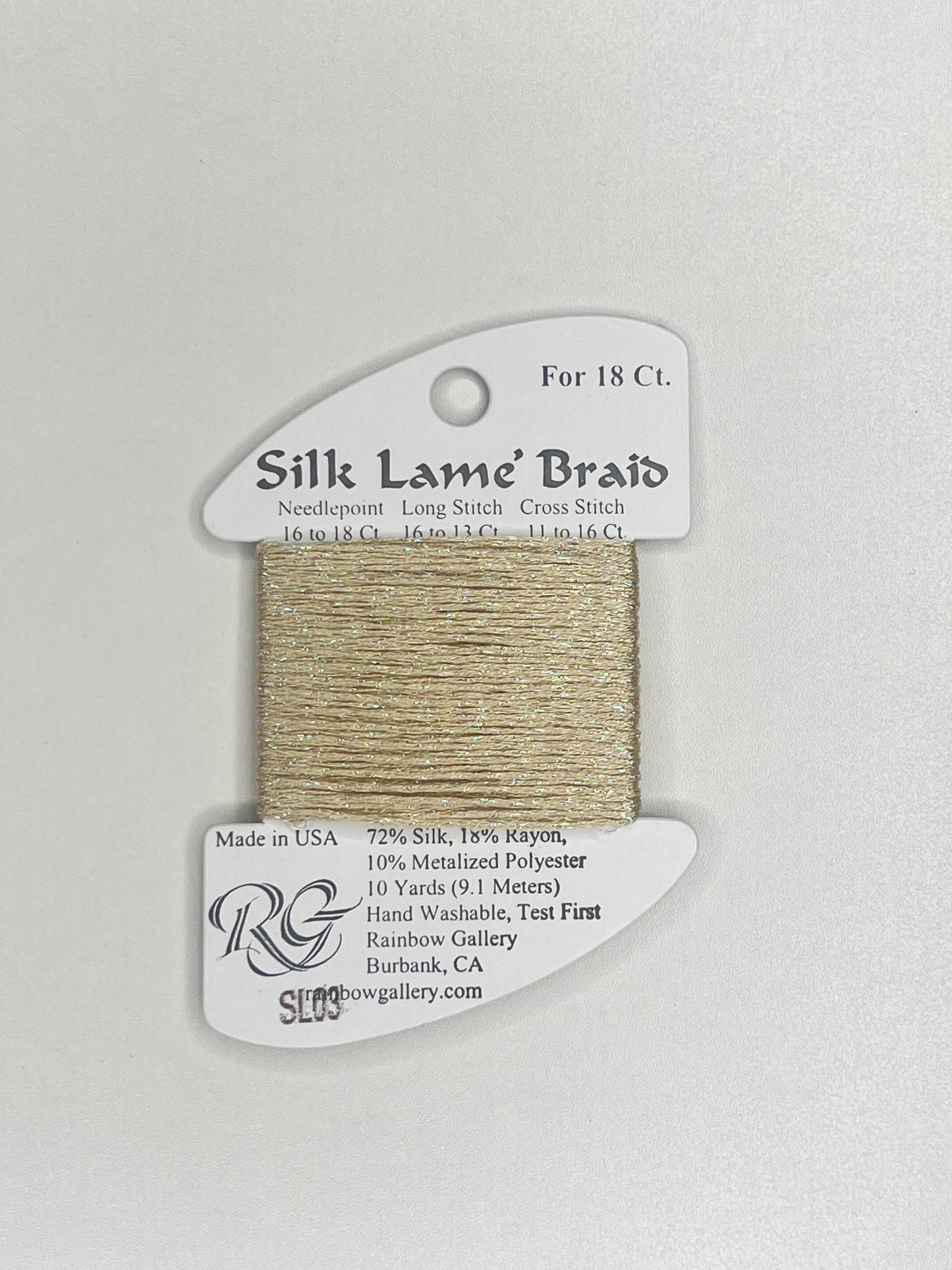 Silk Lamé Braid Card