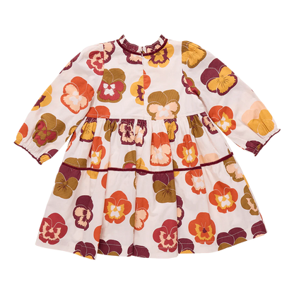 Children's dress with floral pattern on a white background