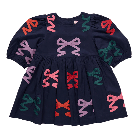 Brooke Dress - Multicolor Bow Applique