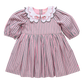 Girls Darcy Dress- Pink Green Stripe
