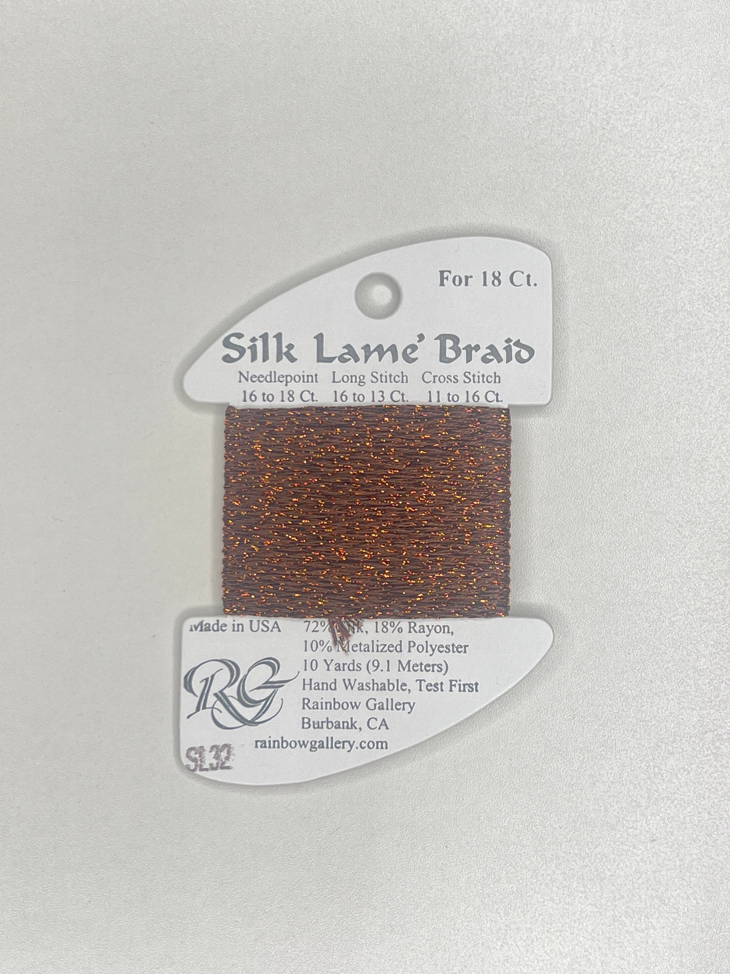 Silk Lamé Braid Card