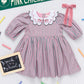 Girls Darcy Dress- Pink Green Stripe