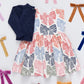 Girls Adaline Dress- Multi Striped Bows