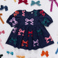 Brooke Dress - Multicolor Bow Applique