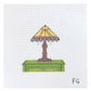 Needlepoint canvas with tiffany lamp design 