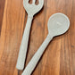 Beatriz Ball VIDA Croc Melamine Salad Servers White 