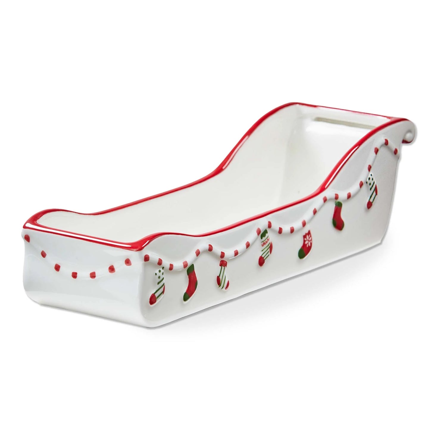 Holiday Cheer Sleigh Cracker Dish
