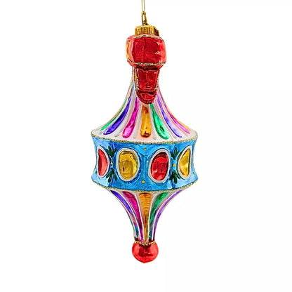Huras Family Poland Merry and Bright Fairground Drop glass Christmas ornament 