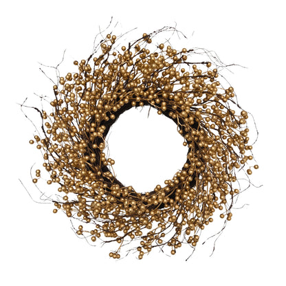 gold berry wreath 