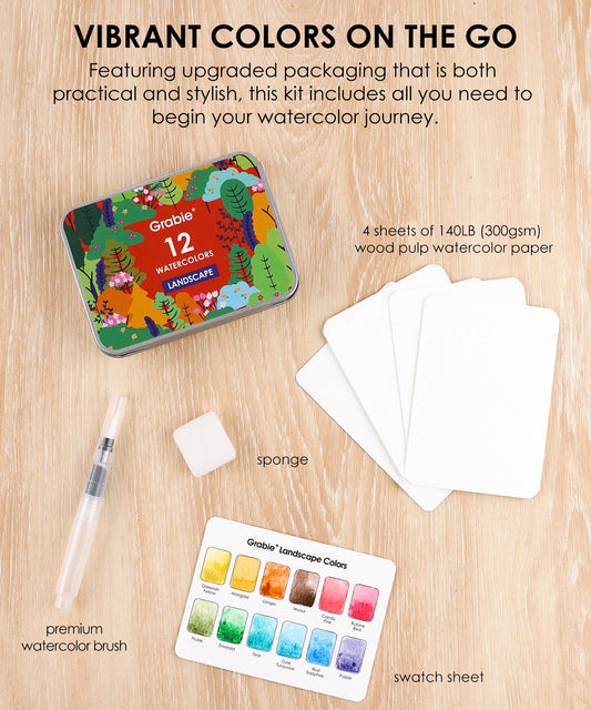 Landscape Watercolor Pocket Set