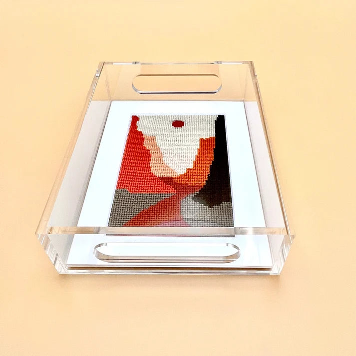 Acrylic Clear Needlepoint tray