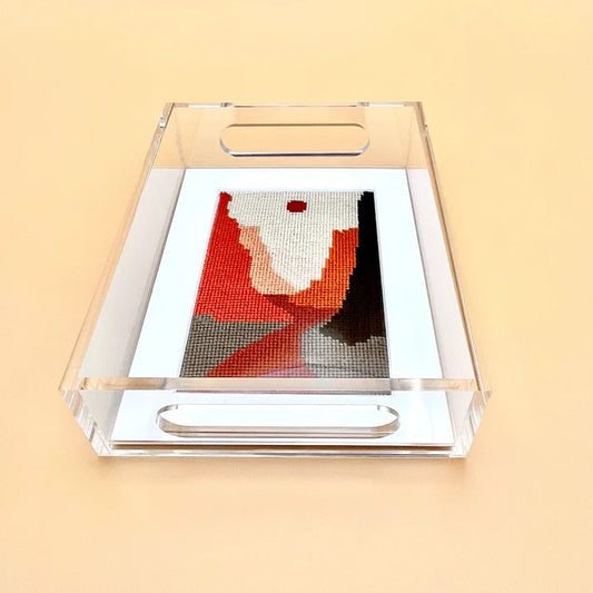 Acrylic Clear Needlepoint tray