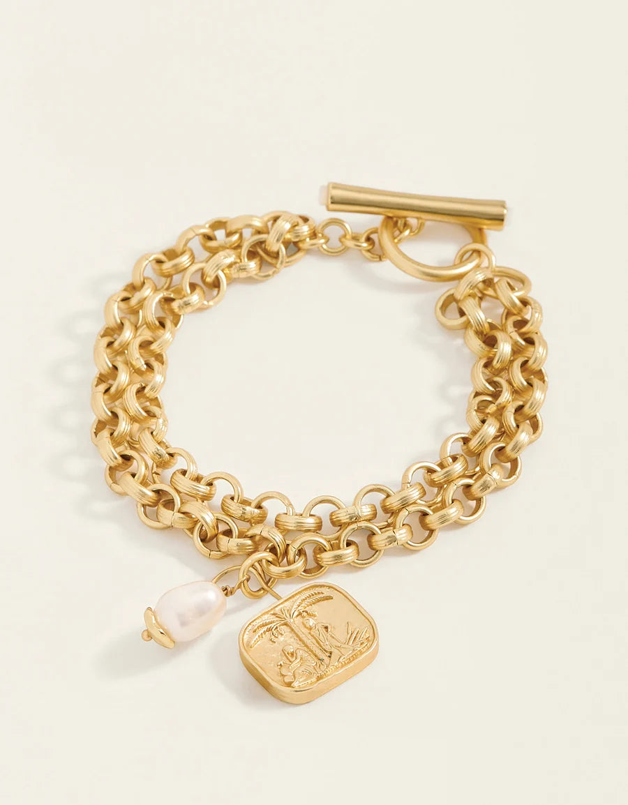 Kirk's Bluff Toggle Bracelet Pearl