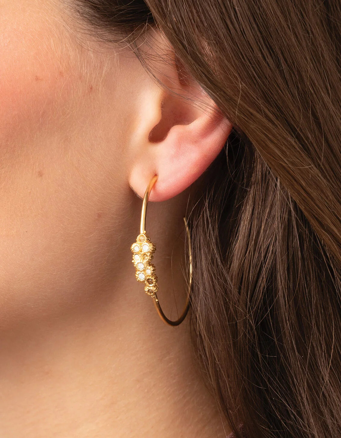 Vesper Hoop Earrings Gold