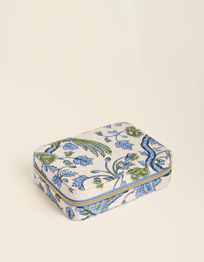 XL Jewelry Travel Case Japonica Bird Green