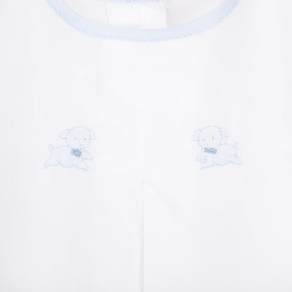 Lenora Baby Puppy Cotton Day Gown blue