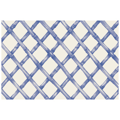 Hester & Cook Blue Lattice Paper Placemats 