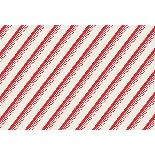 A repeating diagonal stripe pattern with alternating red and off-white bands, shown as a flat graphic on a white background.