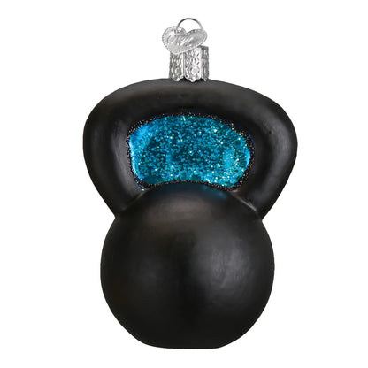 Old World Christmas Kettlebell Weight glass ornament 