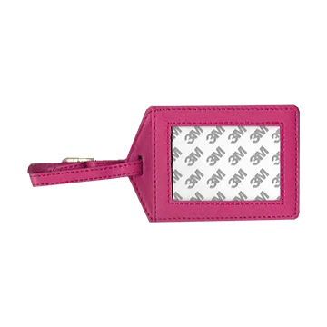 Hot pink luggage tag