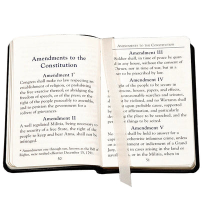 Mini United States Constitution - Red Leather