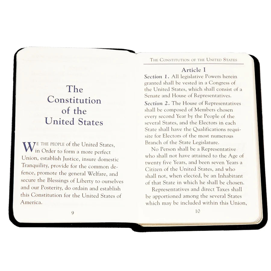 Mini United States Constitution - Red Leather