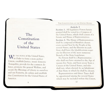 Mini United States Constitution - Red Leather