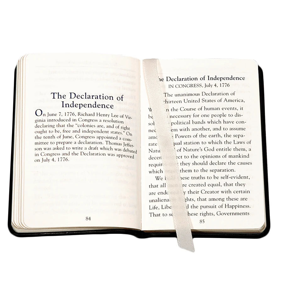 Mini United States Constitution - Red Leather