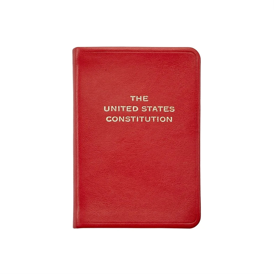 Mini United States Constitution - Red Leather