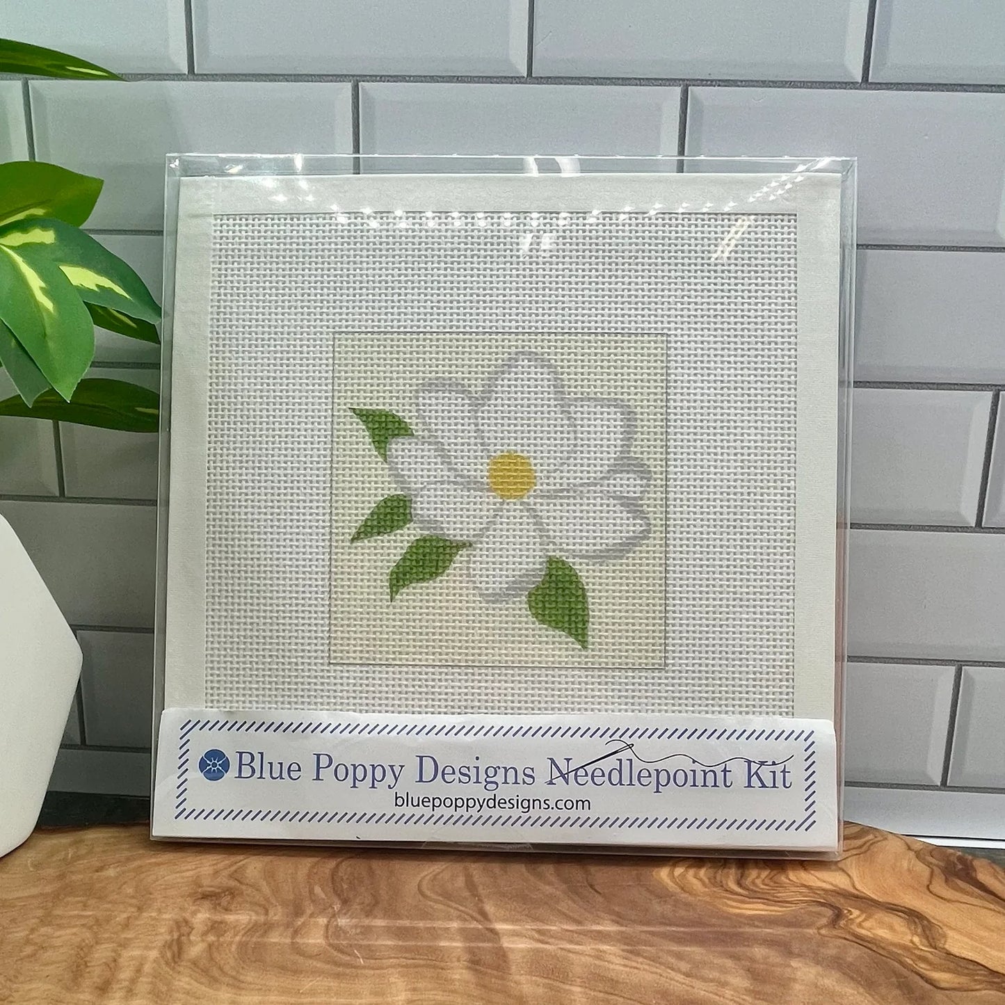 Blue Poppy Needlepoint Kit