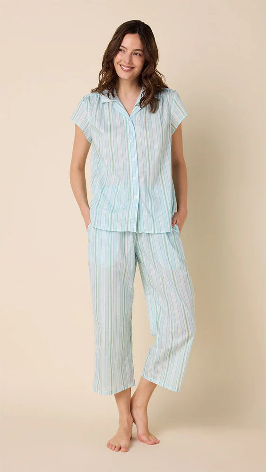 Nantucket Stripe Pima Capri Pajamas