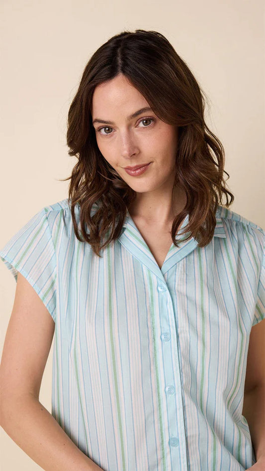 Nantucket Stripe Pima Capri Pajamas